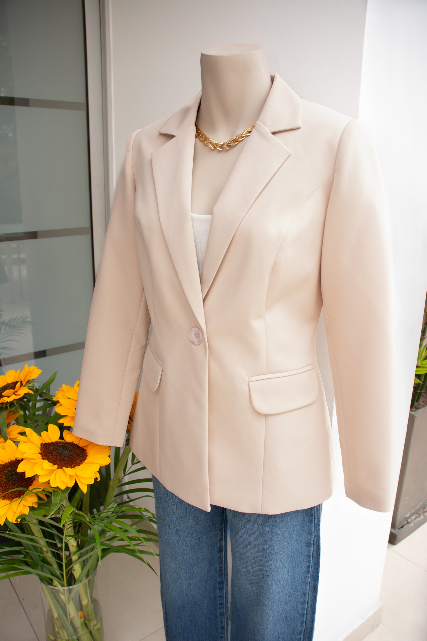 Blazer Romina Beige Claro